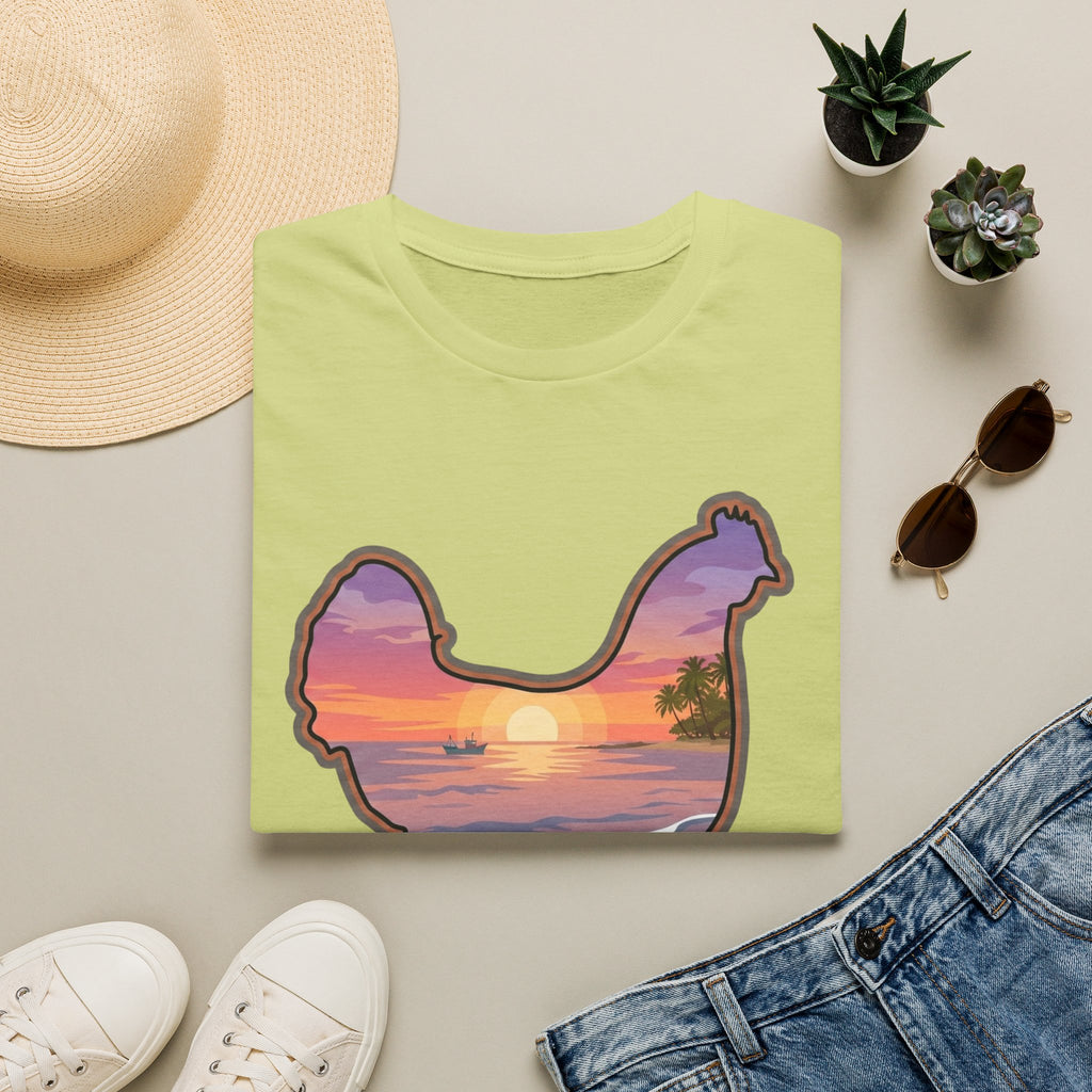 Hen Silhouette Beach V T-Shirt