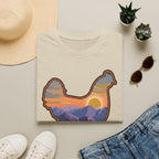 Hen Silhouette Mountain Sunset V T-Shirt