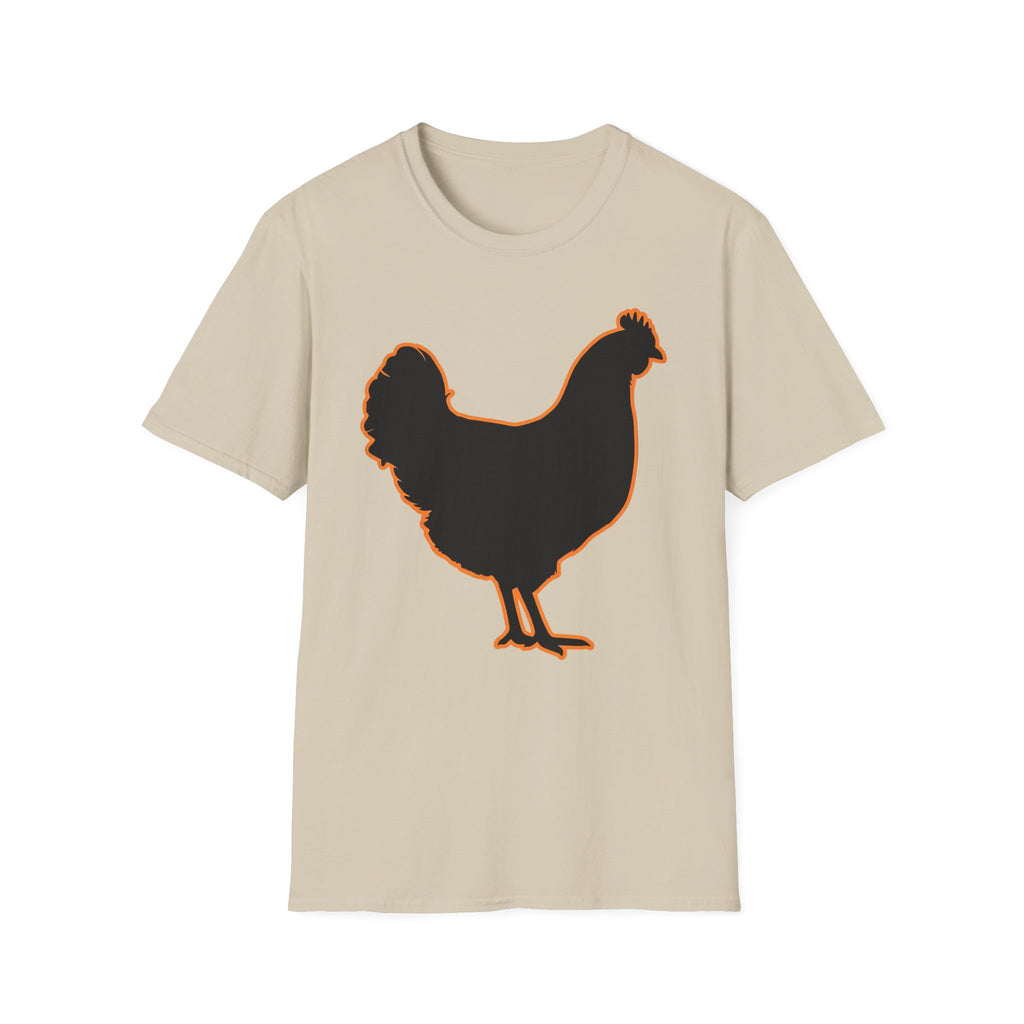 Hen Silhouette Black T-Shirt
