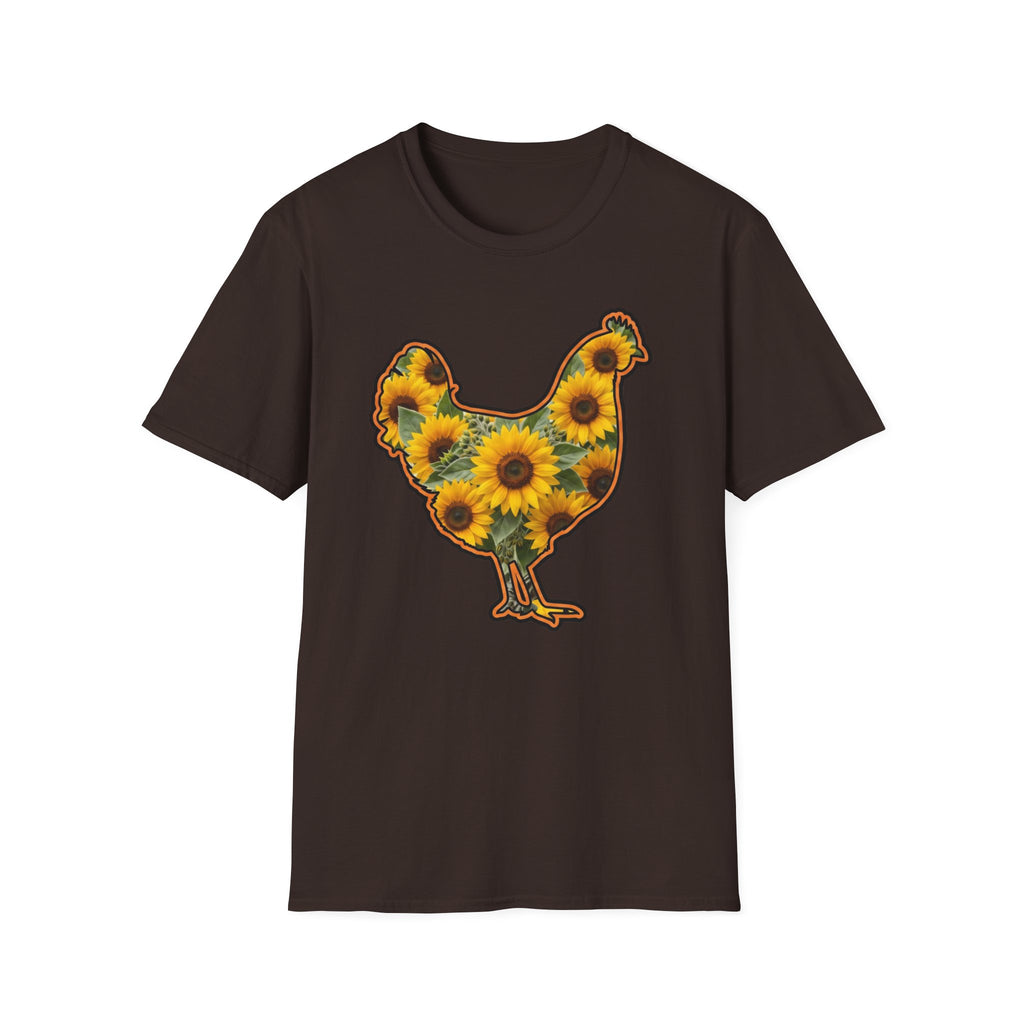 Hen Silhouette Sunflower T-Shirt