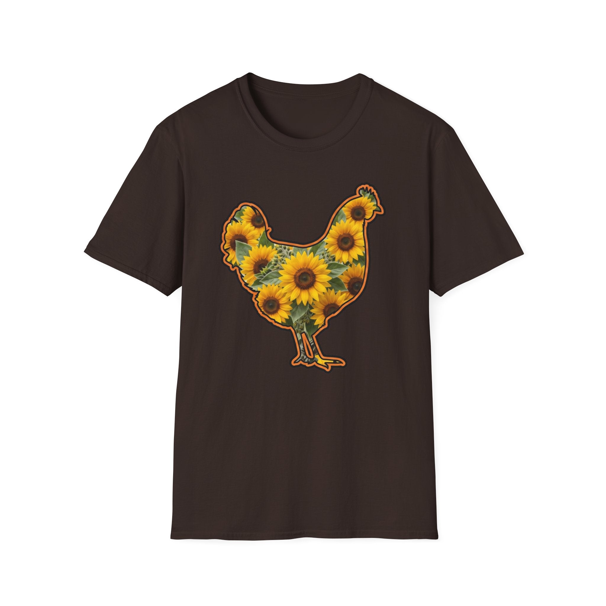 Hen Silhouette Sunflower T-Shirt