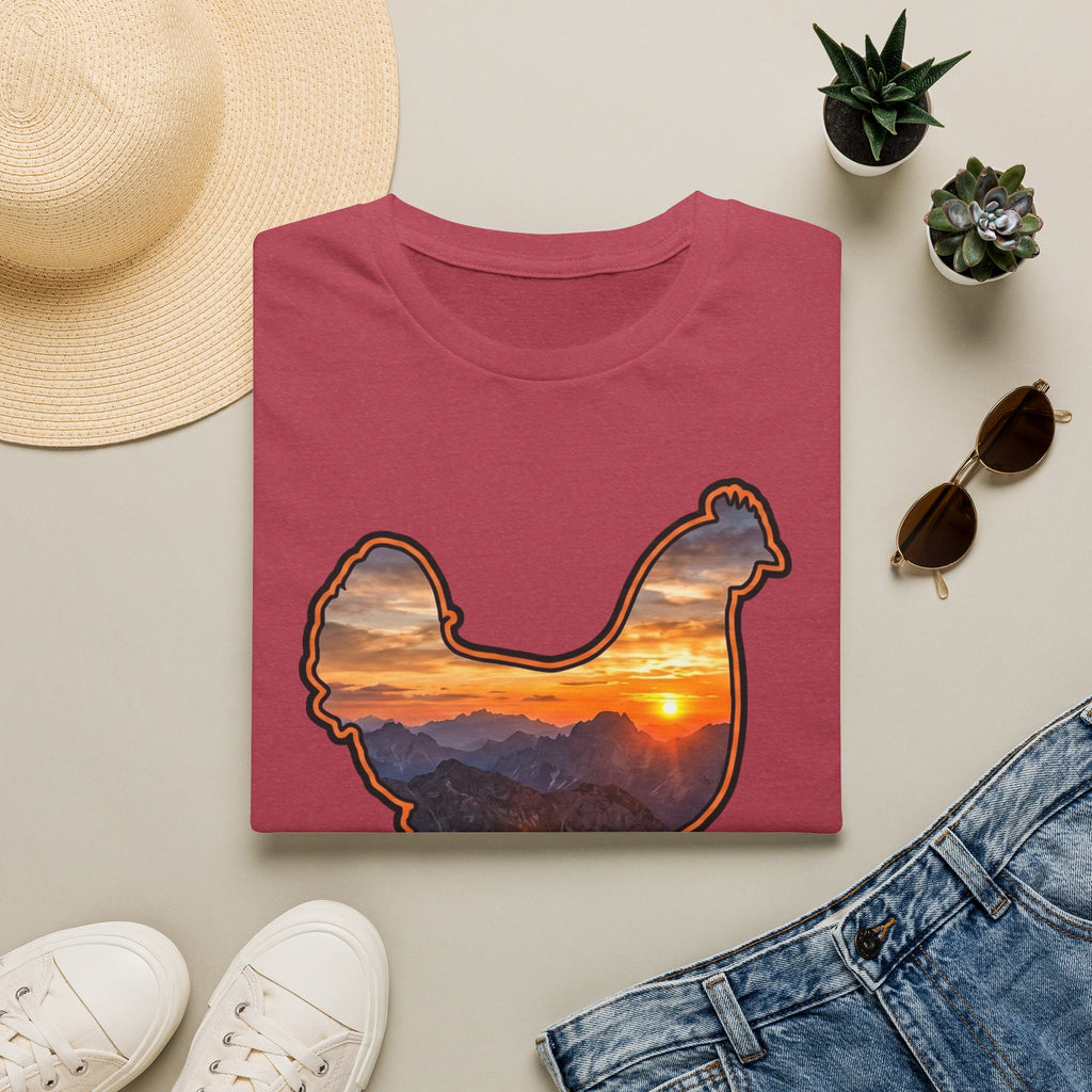 Hen Silhouette Mountain Sunset T-Shirt