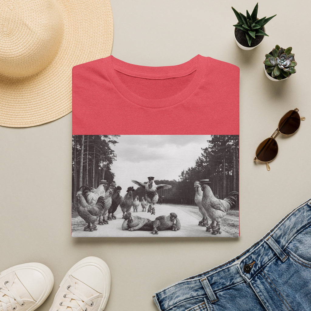 Old School Fowl Roller Skates T-Shirt