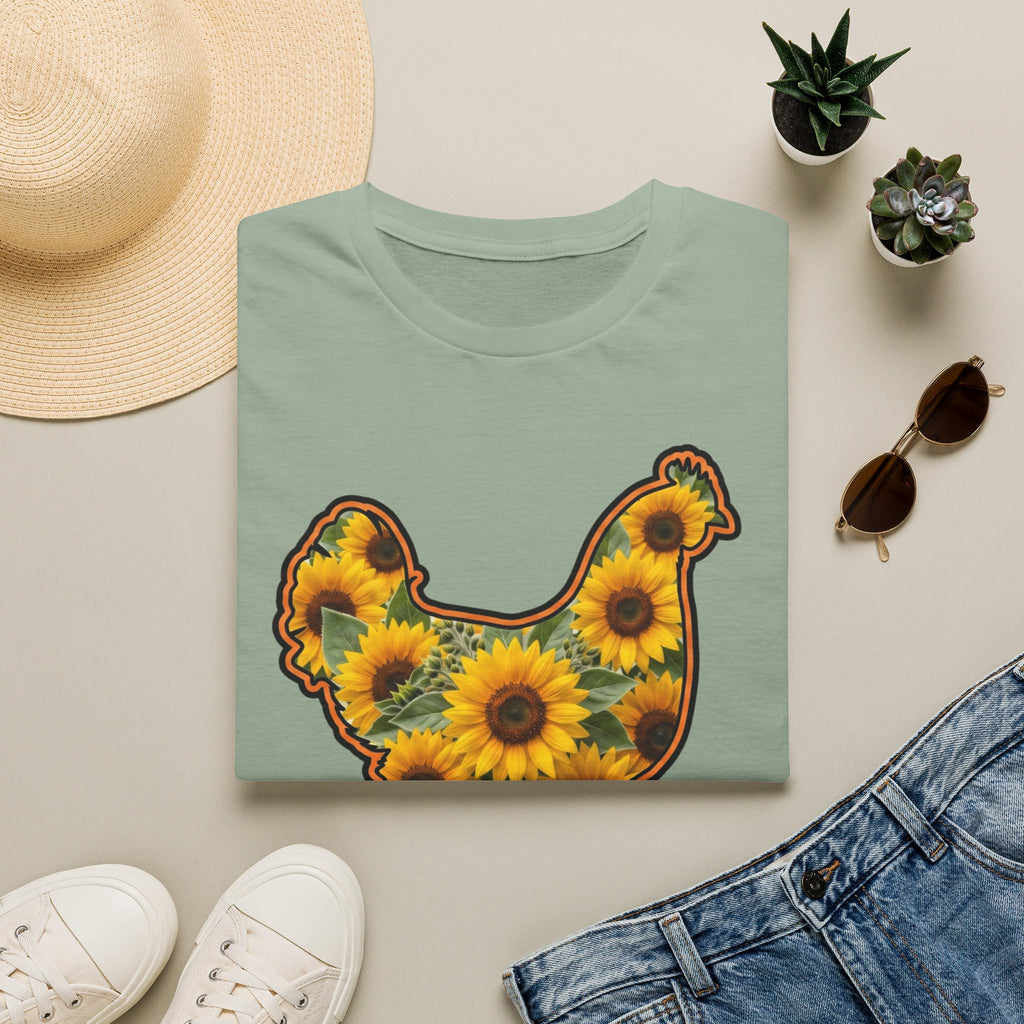 Hen Silhouette Sunflower T-Shirt