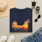 Hen Silhouette Mountain Sunset T-Shirt