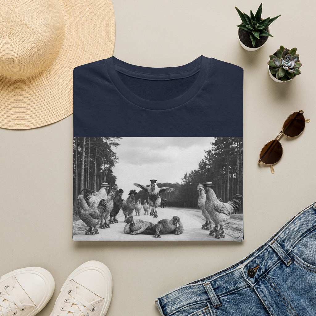 Old School Fowl Roller Skates T-Shirt