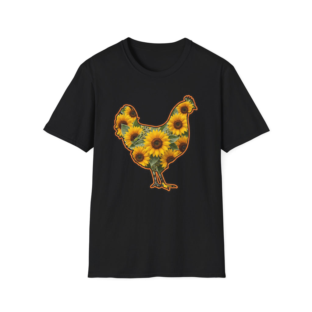 Hen Silhouette Sunflower T-Shirt