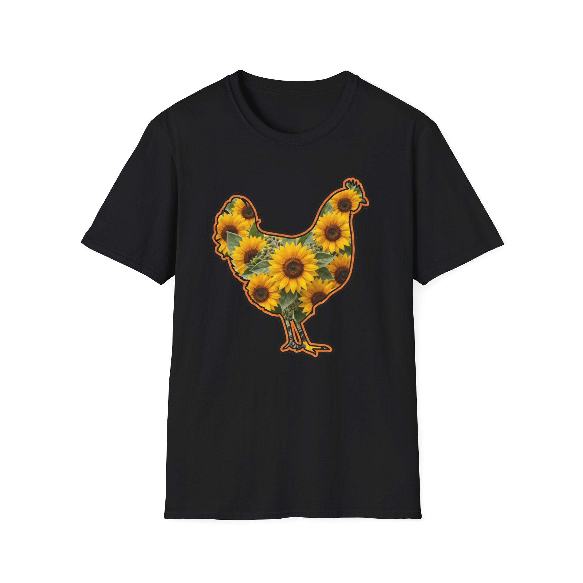 Hen Silhouette Sunflower T-Shirt