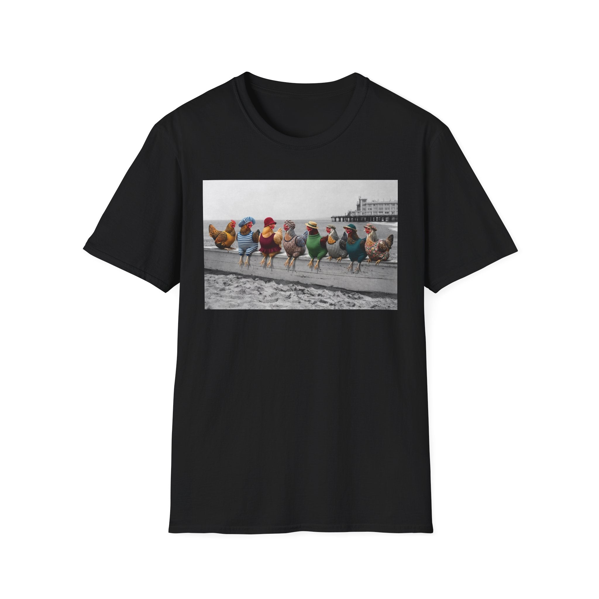 Beach Hens Sitting Color T-Shirt