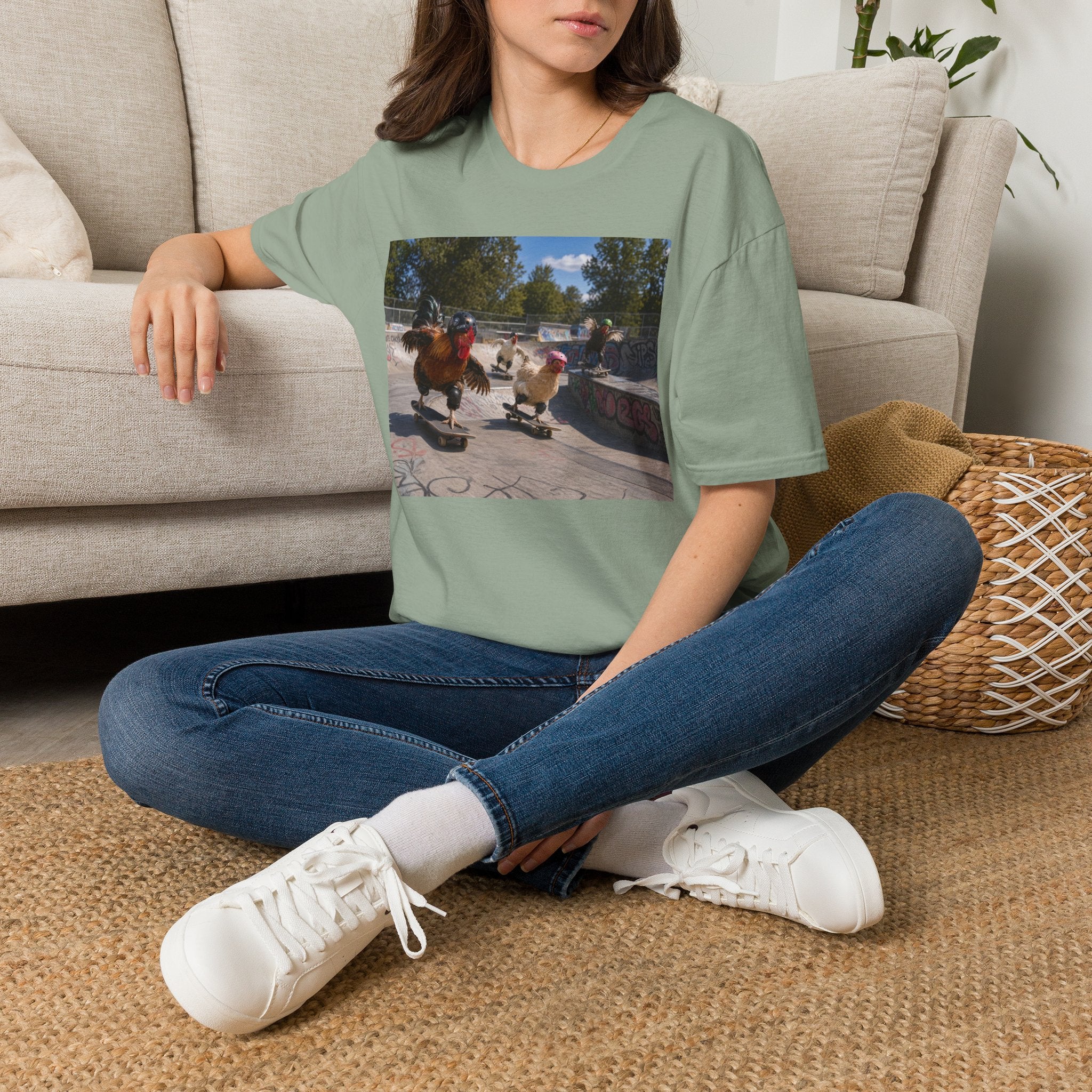Chickens Shredding at the Skate Park T-Shirt