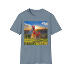 3 Rooster Sunrise Barn T-Shirt