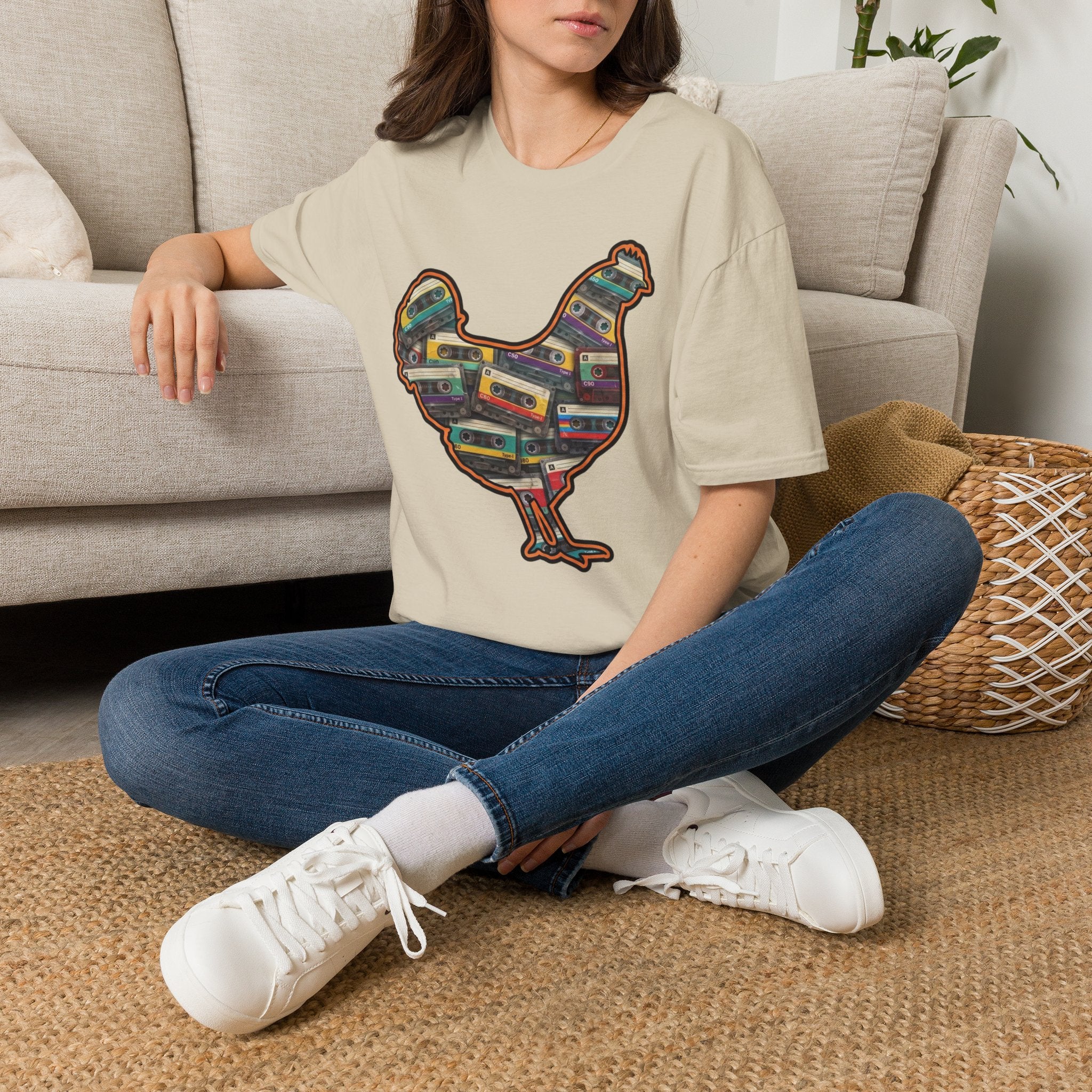 Hen Silhouette Cassettes T-Shirt