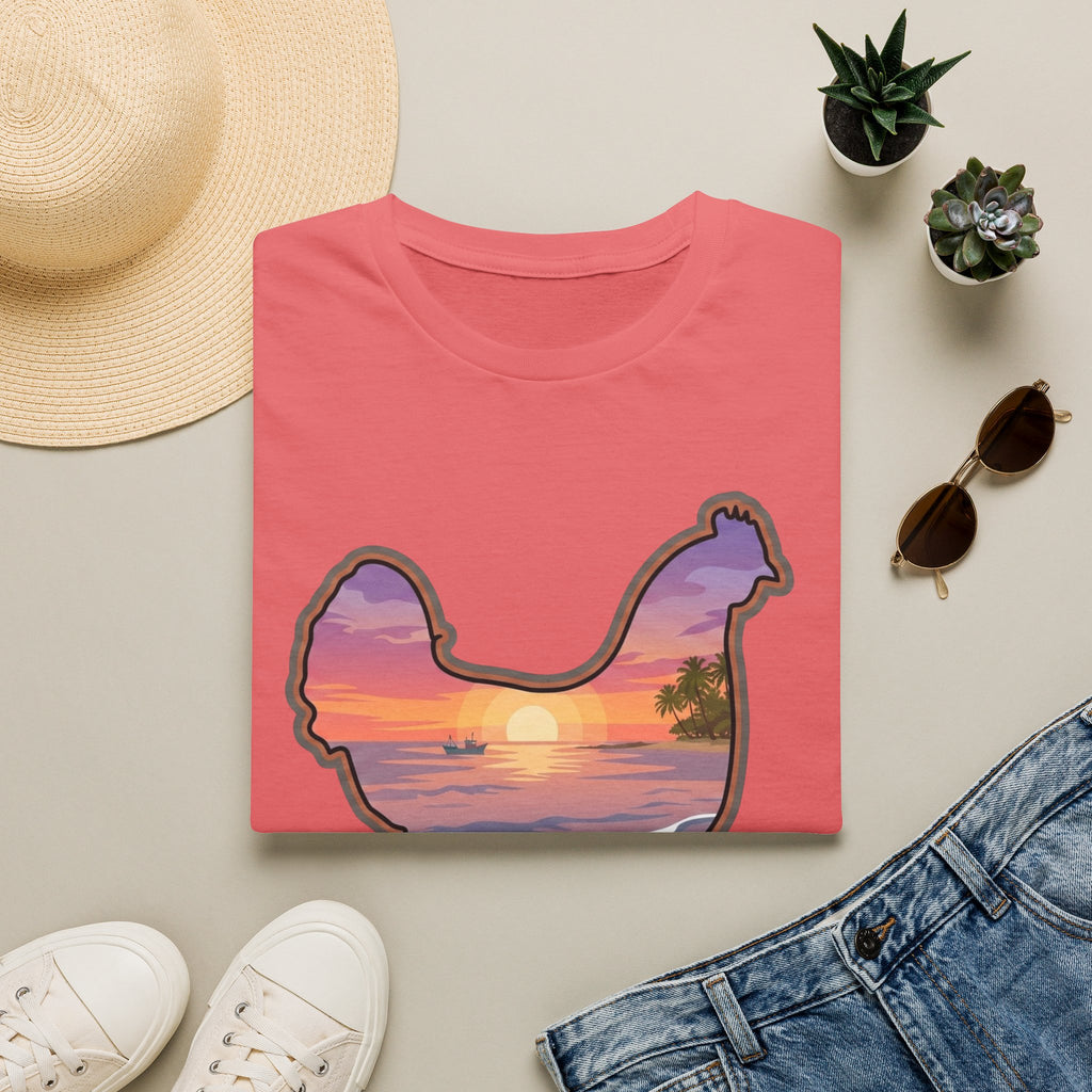 Hen Silhouette Beach V T-Shirt