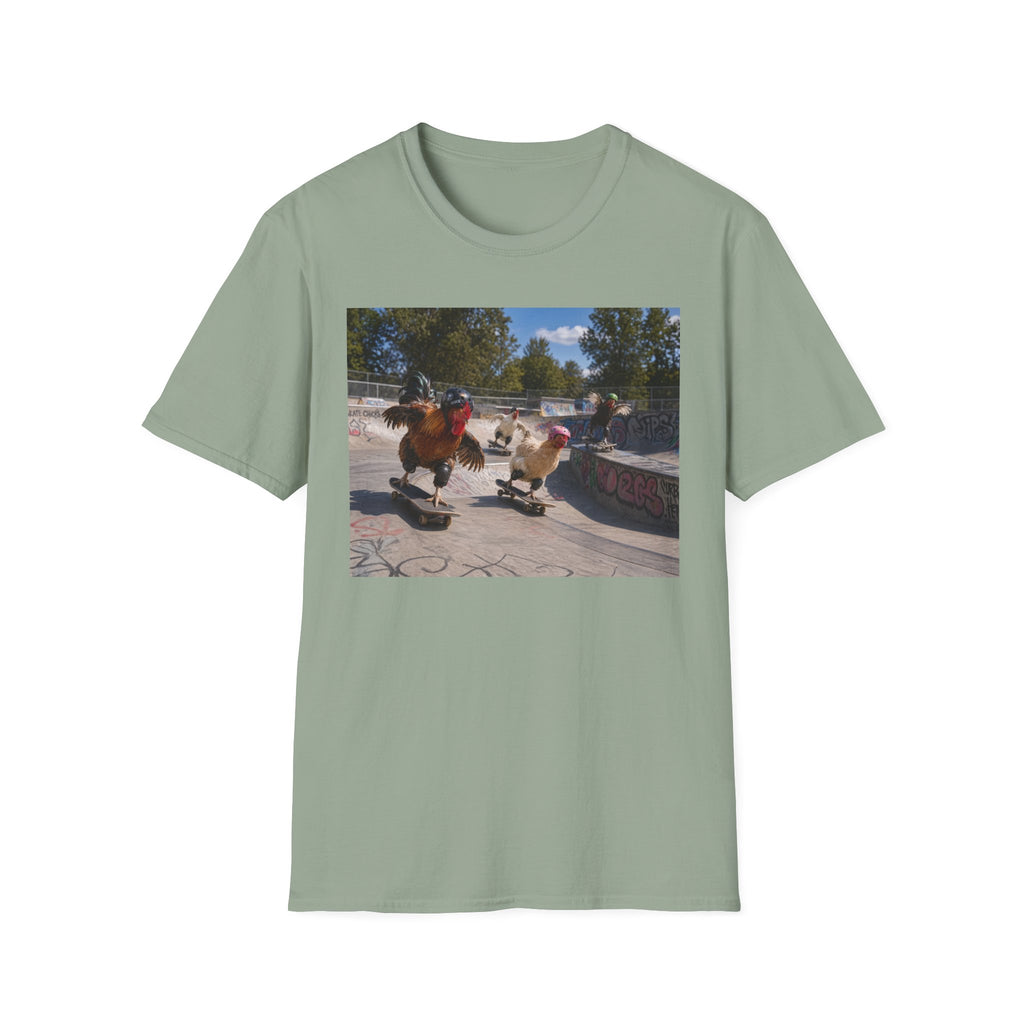 Chickens Shredding at the Skate Park T-Shirt