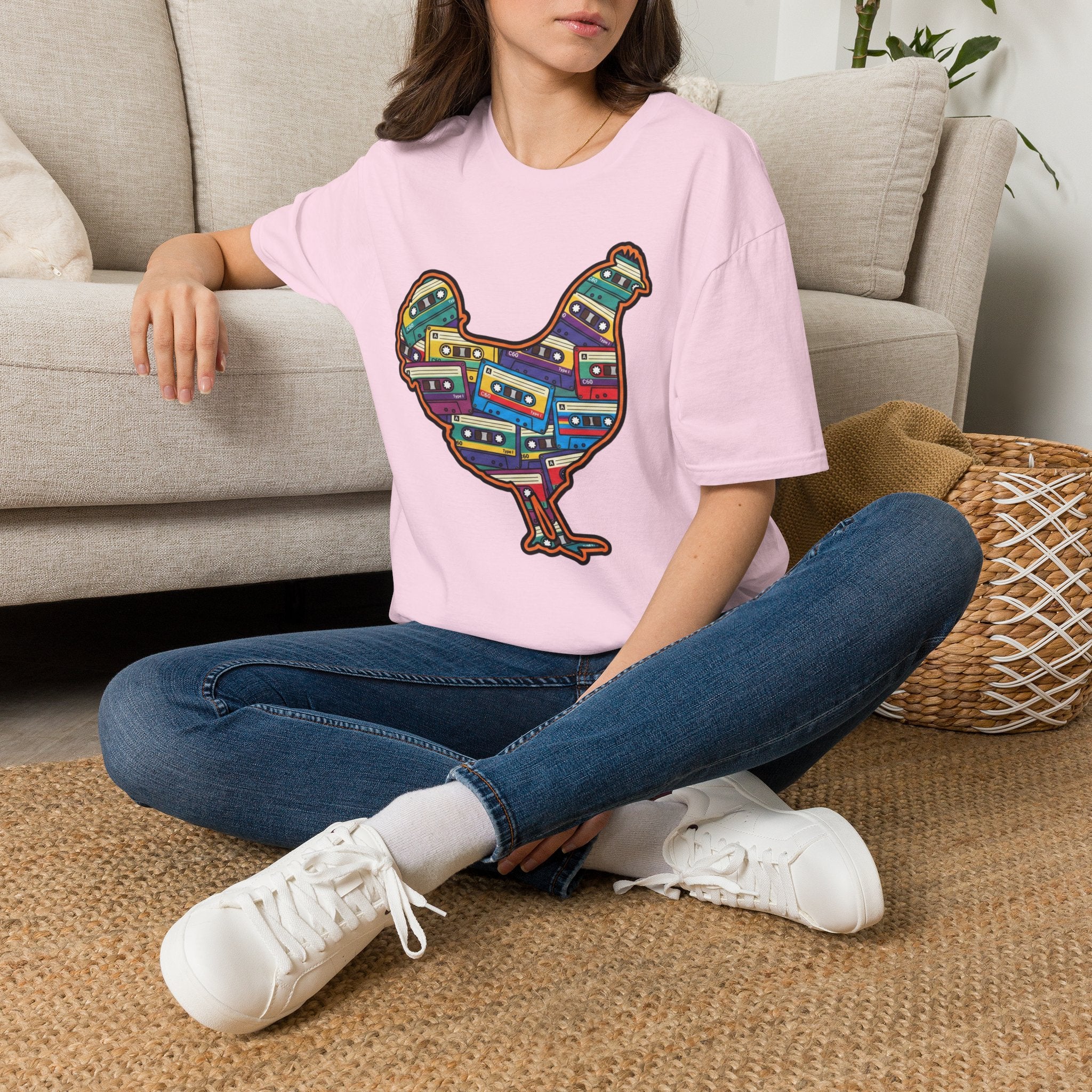 Hen Silhouette Cassettes V T-Shirt