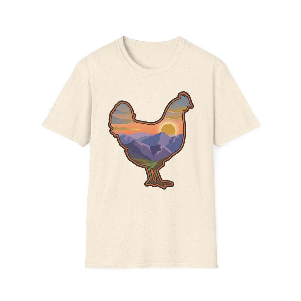 Hen Silhouette Mountain Sunset V T-Shirt
