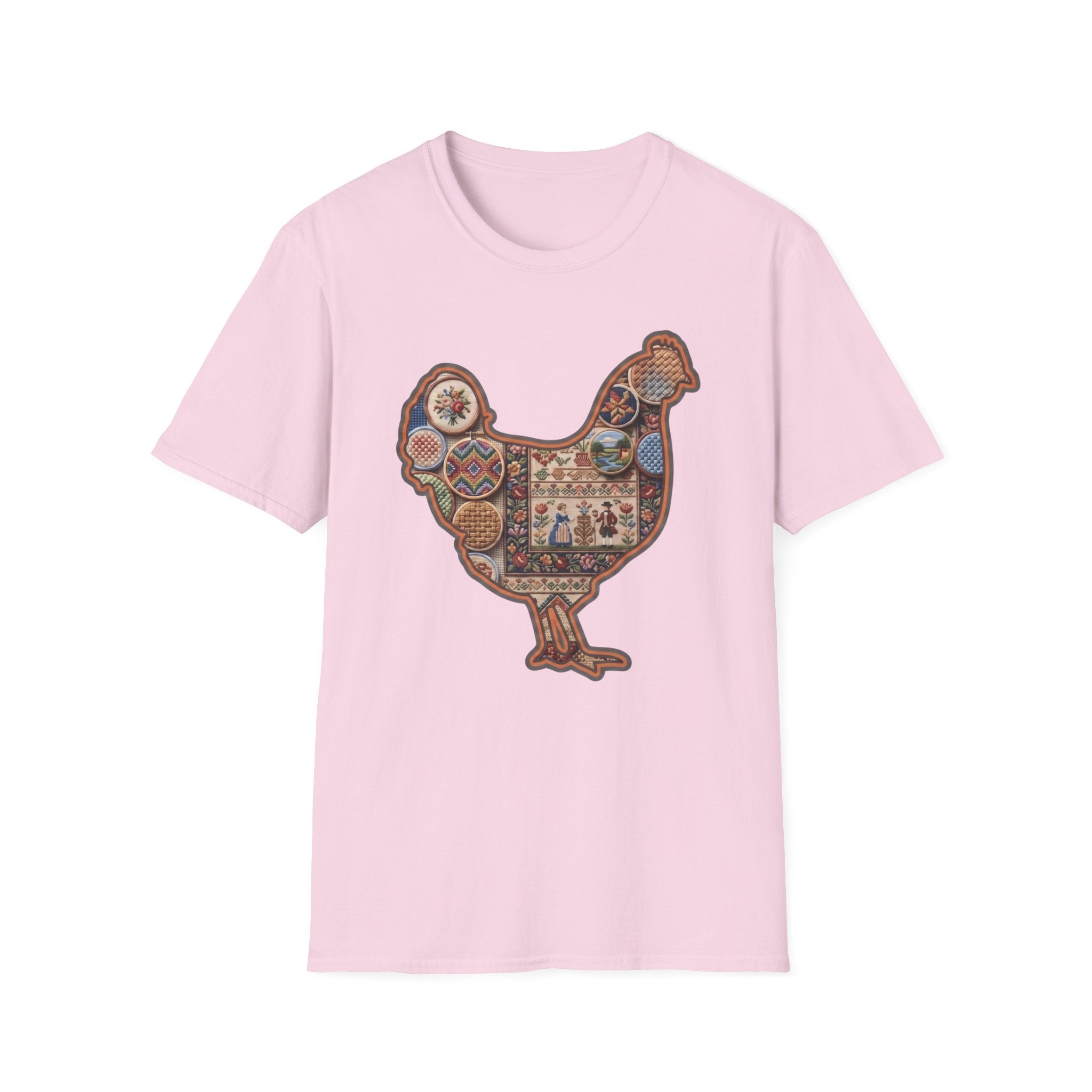 Hen Silhouette Needlepoint T-Shirt