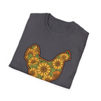 Hen Silhouette Sunflower V T-Shirt