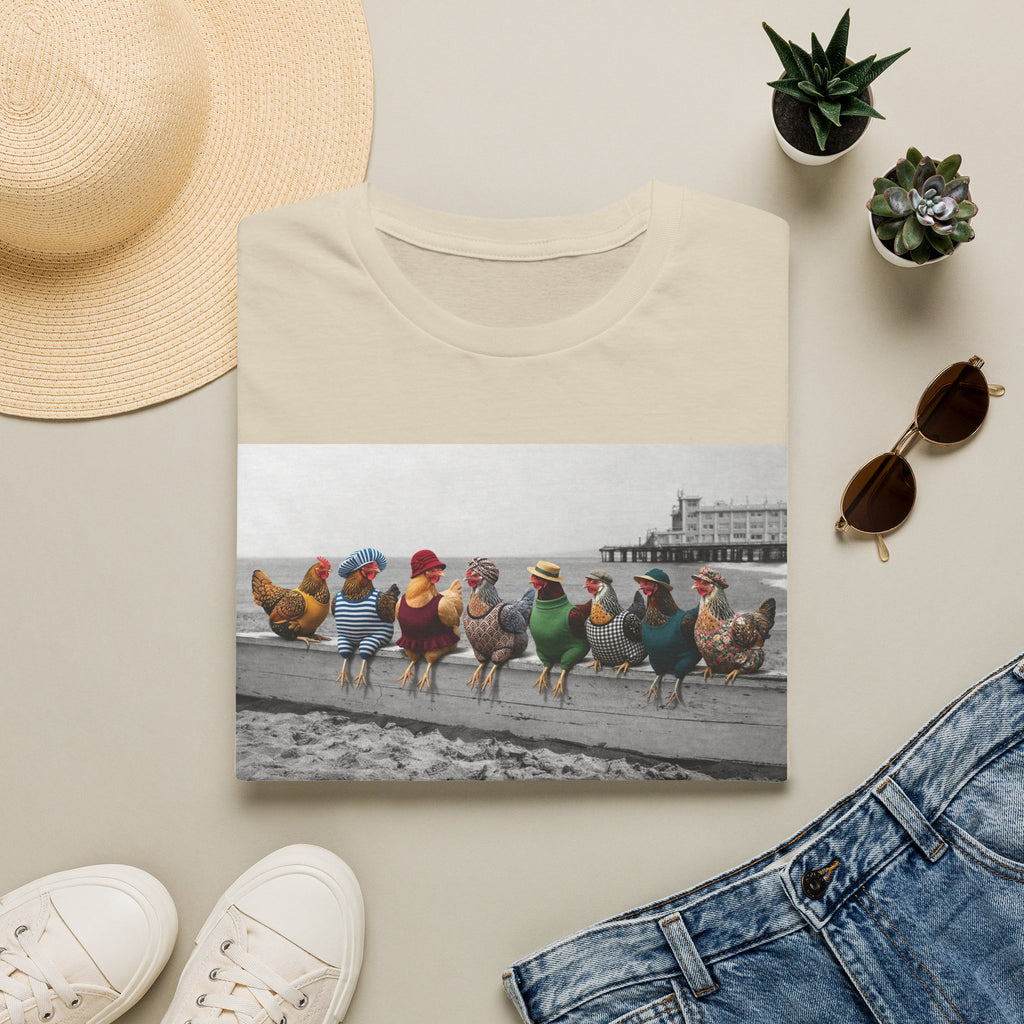 Beach Hens Sitting Color T-Shirt