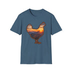 Hen Silhouette Mountain Sunset T-Shirt