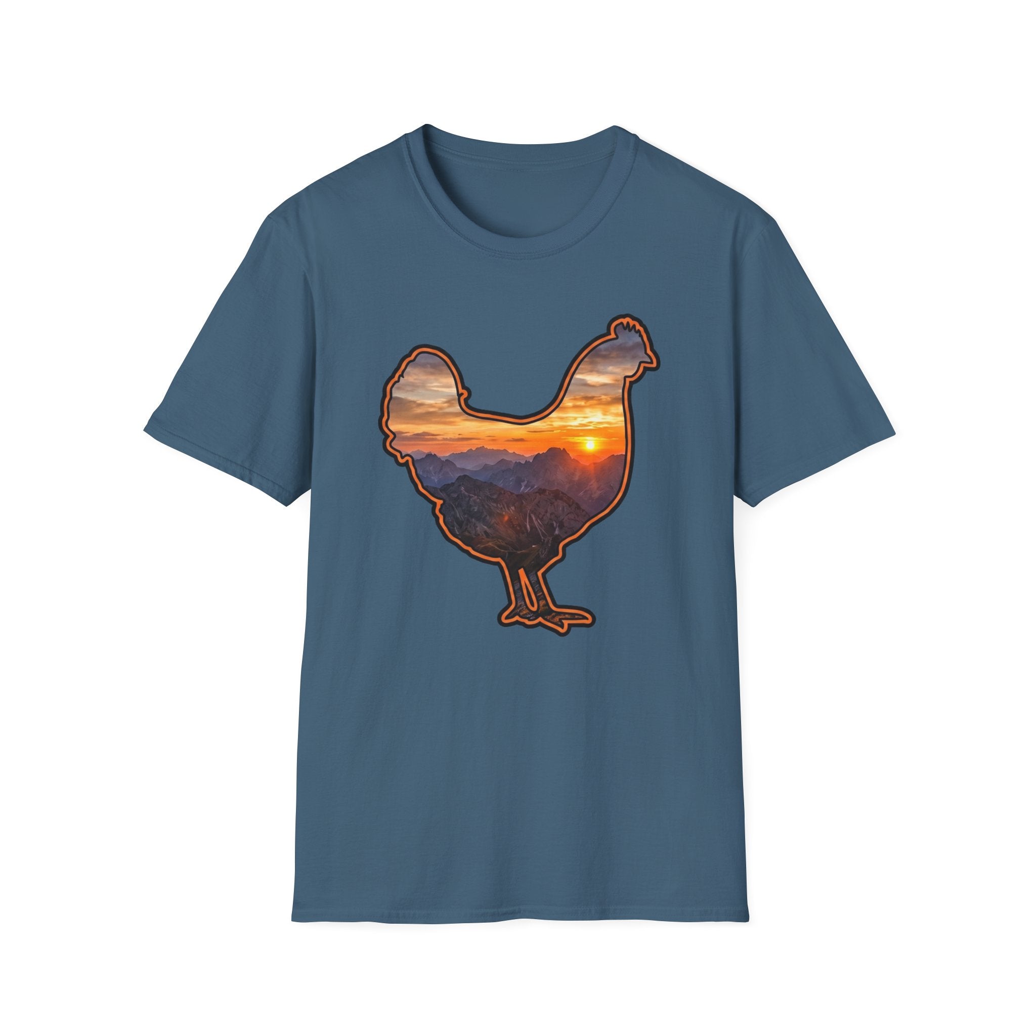 Hen Silhouette Mountain Sunset T-Shirt
