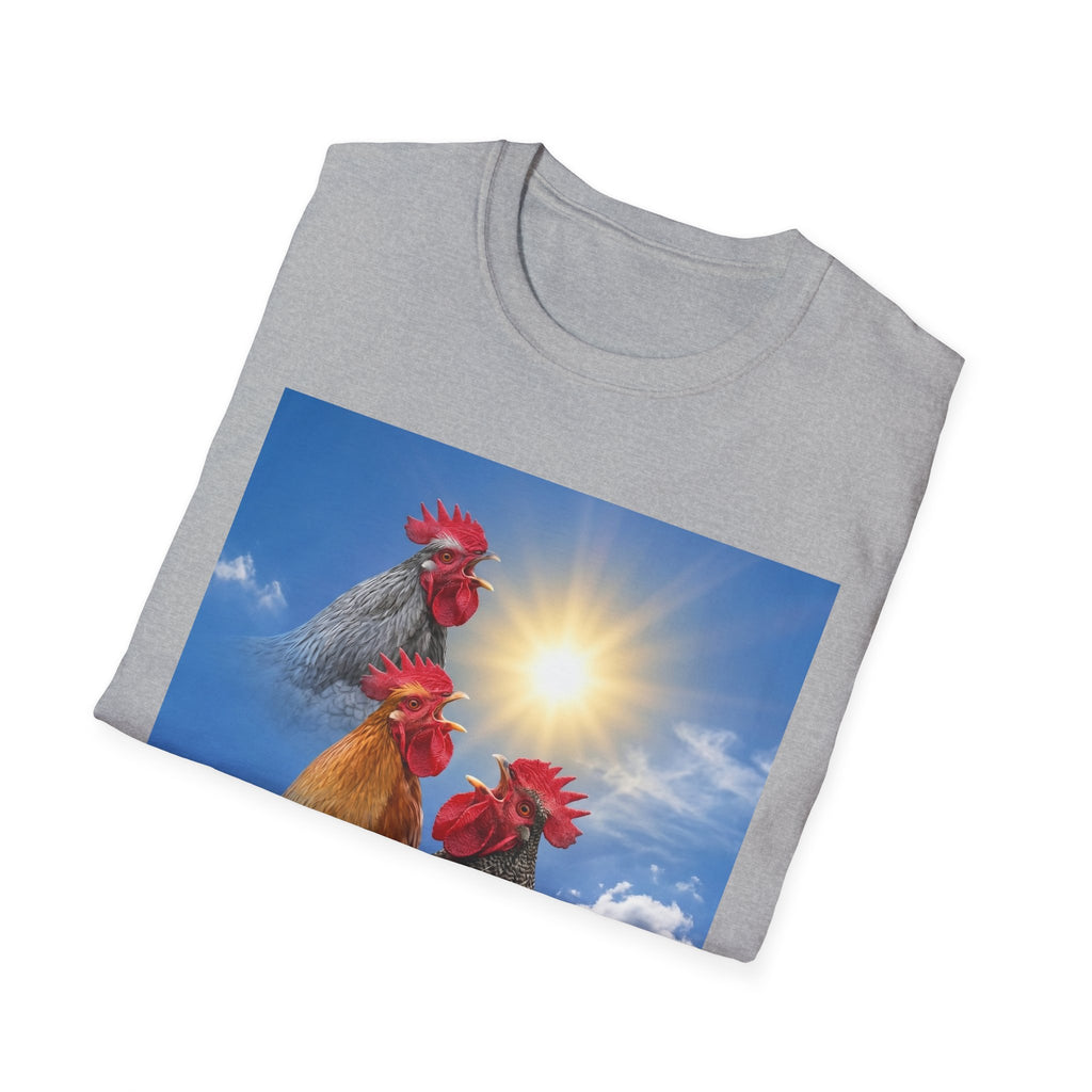 3 Rooster Sun T-Shirt