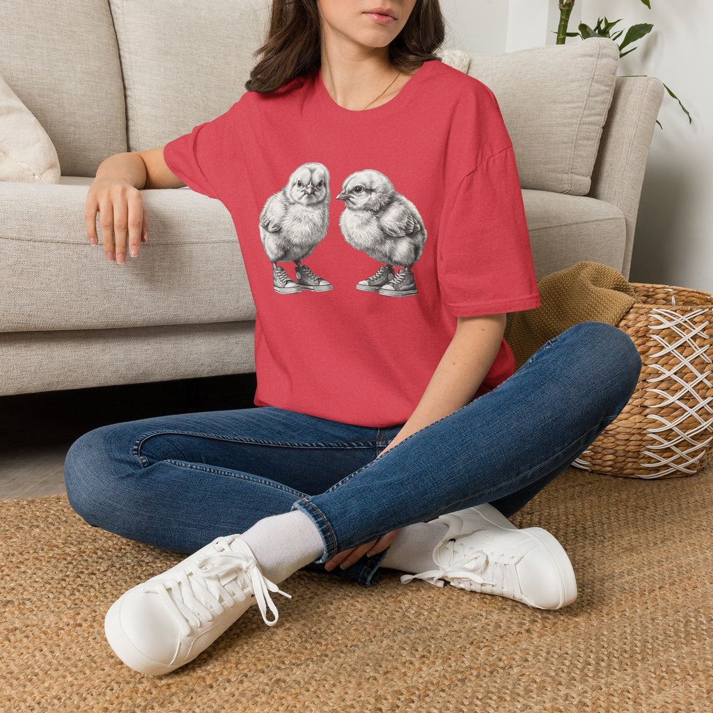 Baby Chicks in Clucks Drawing T-Shirt