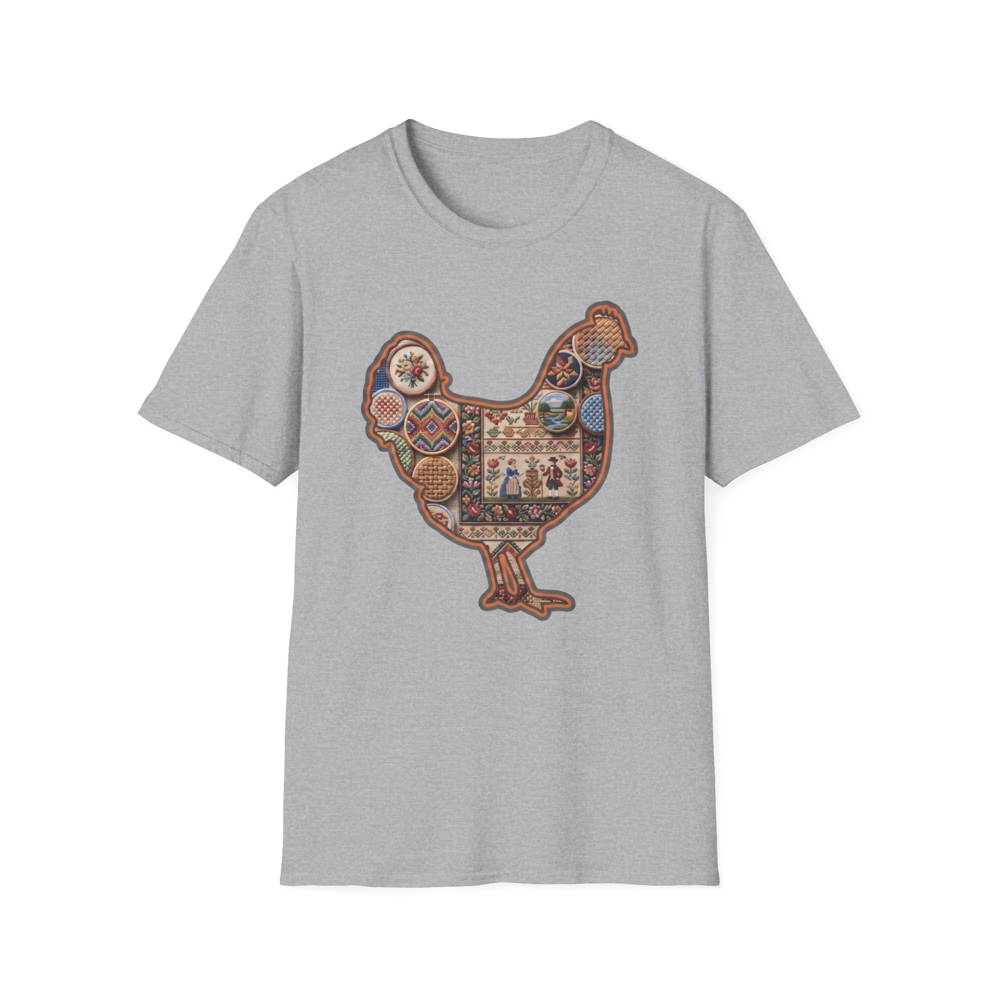 Hen Silhouette Needlepoint T-Shirt