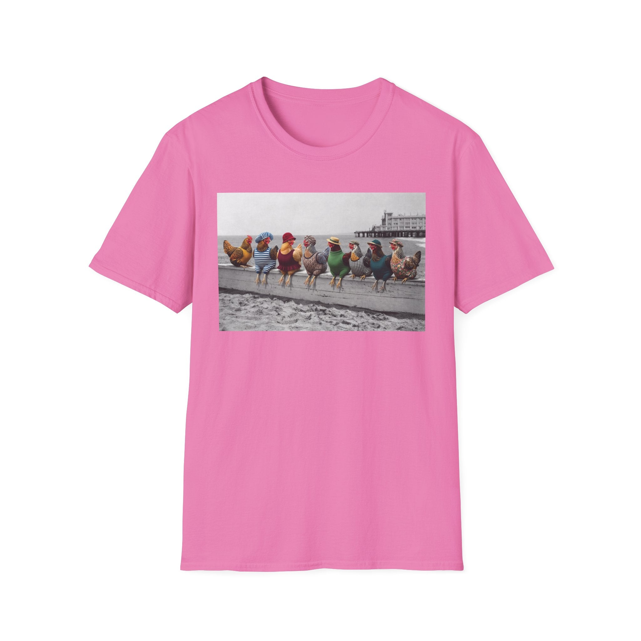 Beach Hens Sitting Color T-Shirt