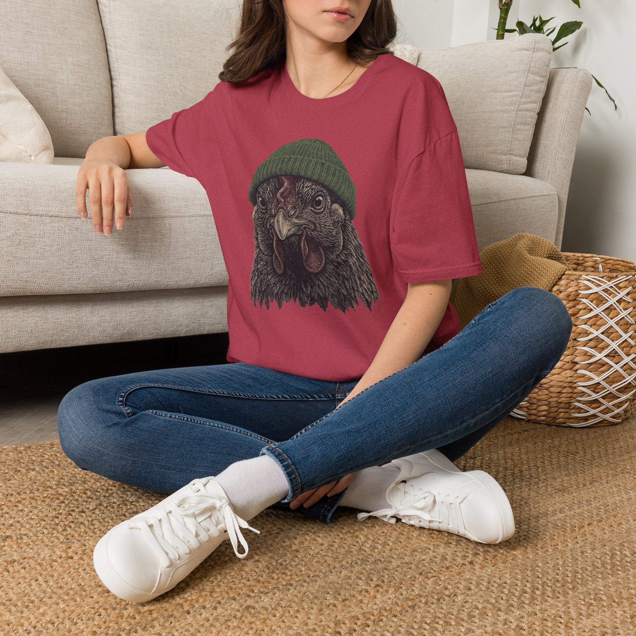 Hen Beanie T-Shirt