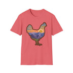 Hen Silhouette Mountain Sunset V T-Shirt