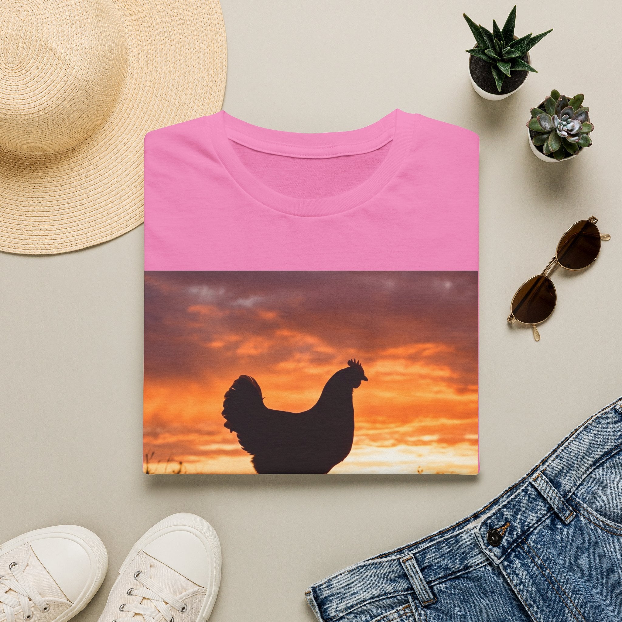 Hen Silhouette Fence T-Shirt