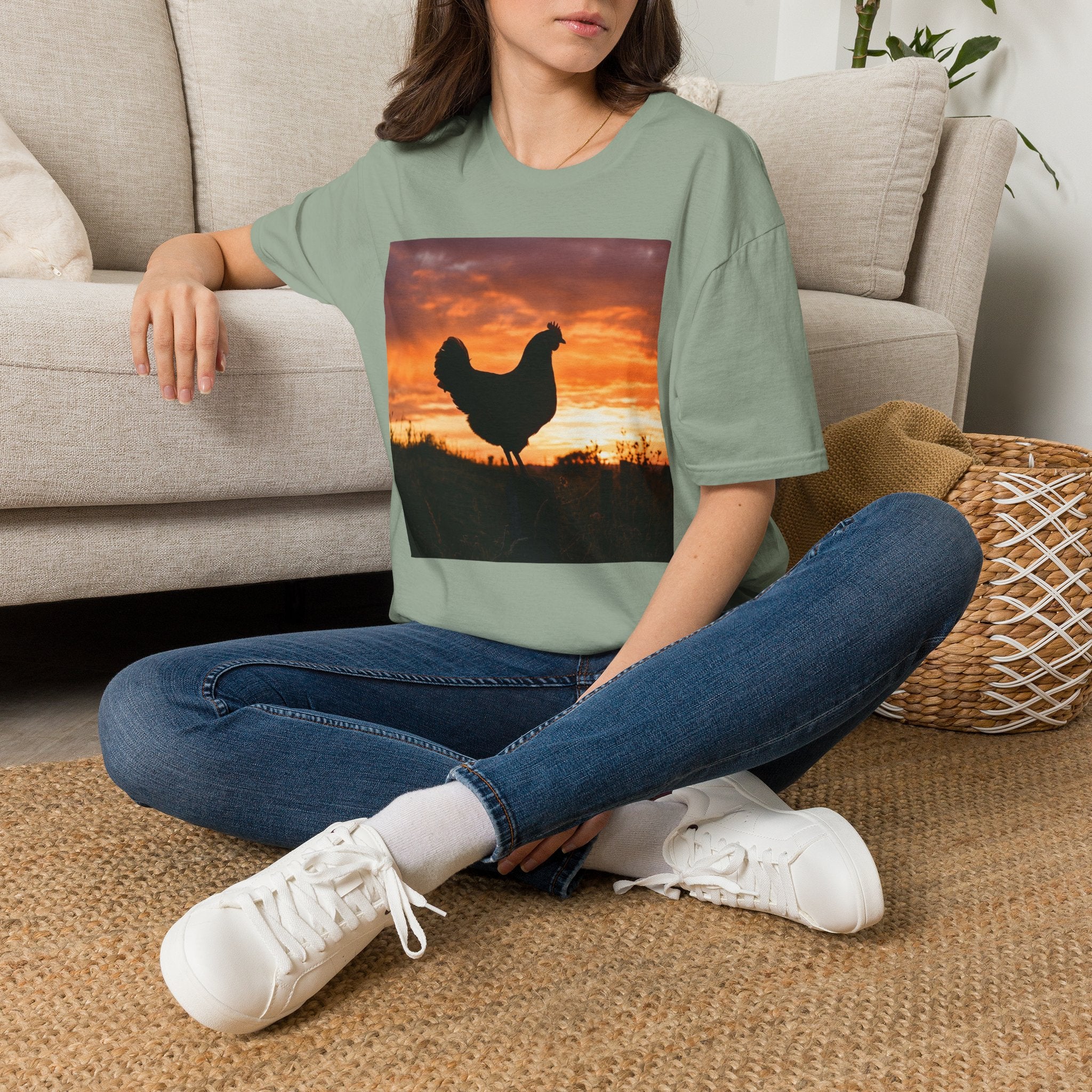Hen Silhouette Fence T-Shirt