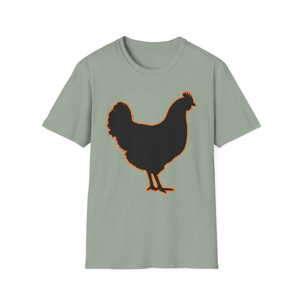 Hen Silhouette Black T-Shirt