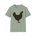Hen Silhouette Black T-Shirt