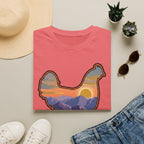 Hen Silhouette Mountain Sunset V T-Shirt
