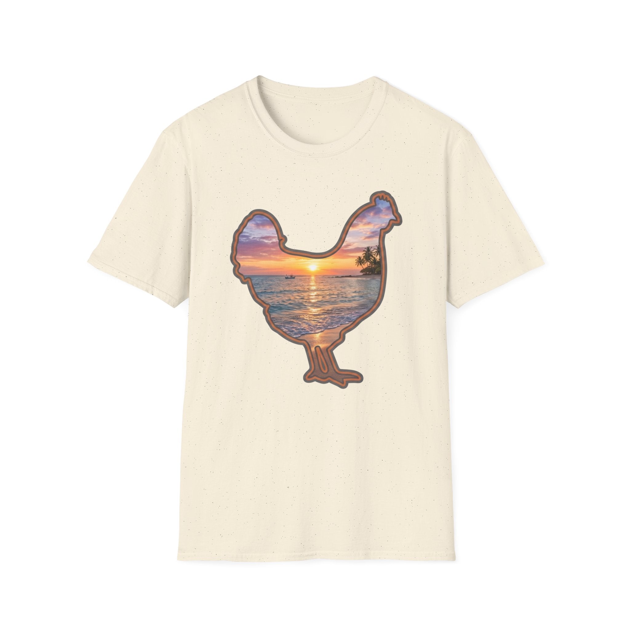 Hen Silhouette Beach T-Shirt