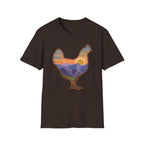 Hen Silhouette Mountain Sunset V T-Shirt