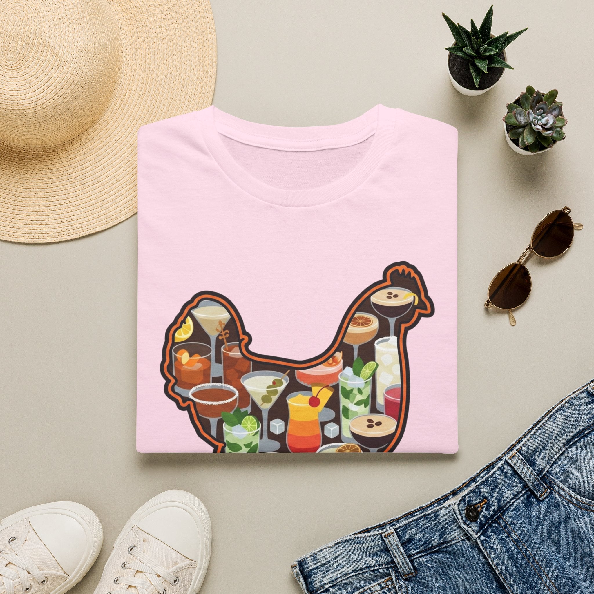 Hen Silhouette Cocktails V T-Shirt