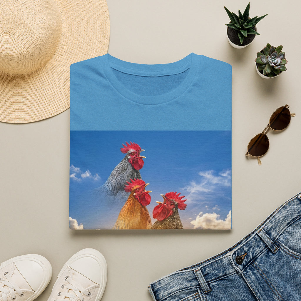 3 Rooster Sunrise Mountain T-Shirt