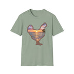 Hen Silhouette Beach T-Shirt