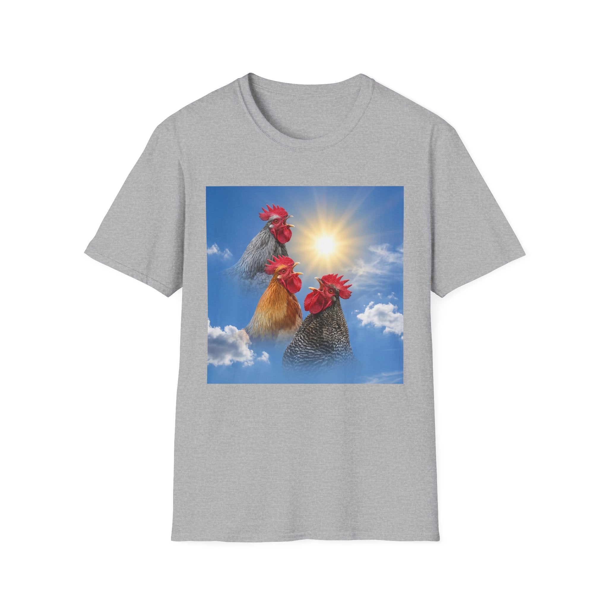 3 Rooster Sun T-Shirt