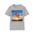 3 Rooster Sunrise Mountain T-Shirt