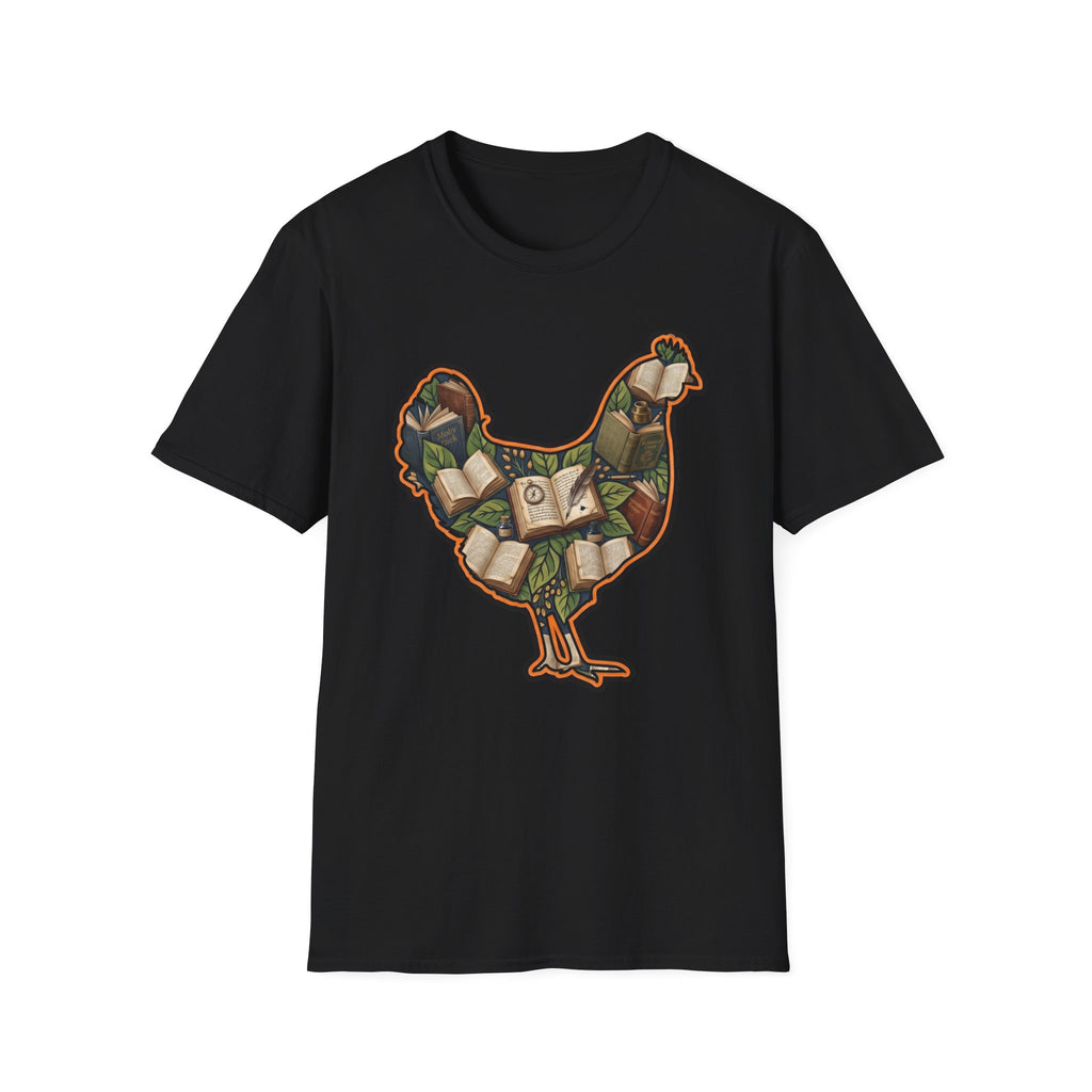 Hen Silhouette Books T-Shirt