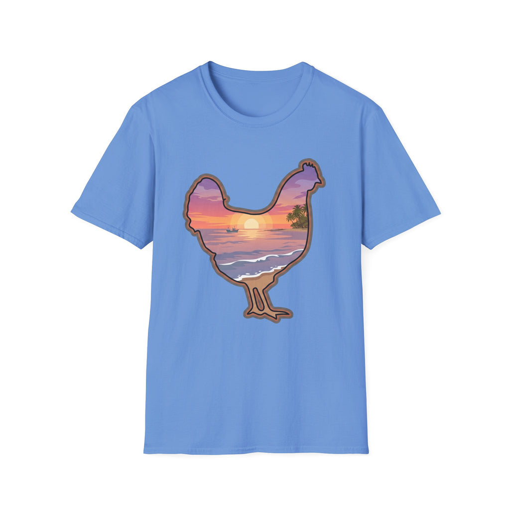 Hen Silhouette Beach V T-Shirt