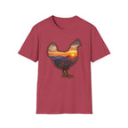 Hen Silhouette Mountain Sunset T-Shirt