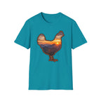 Hen Silhouette Mountain Sunset T-Shirt