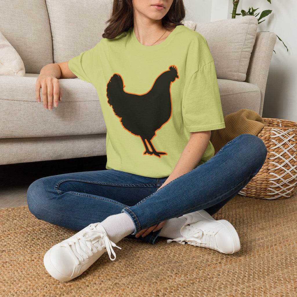 Hen Silhouette Black T-Shirt