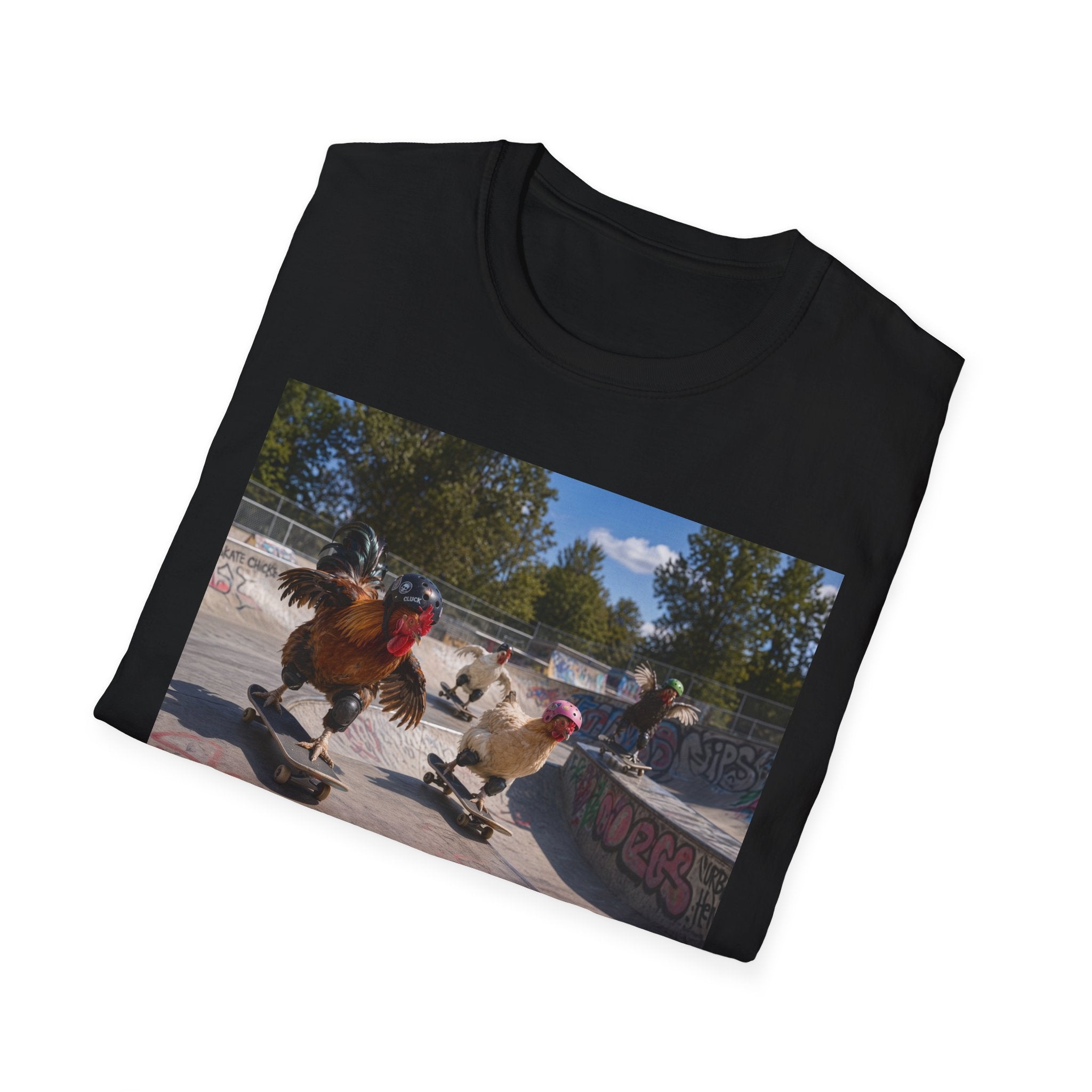 Chickens Shredding at the Skate Park T-Shirt