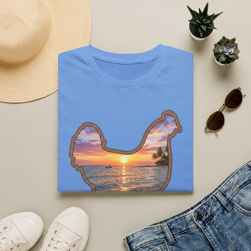 Hen Silhouette Beach T-Shirt